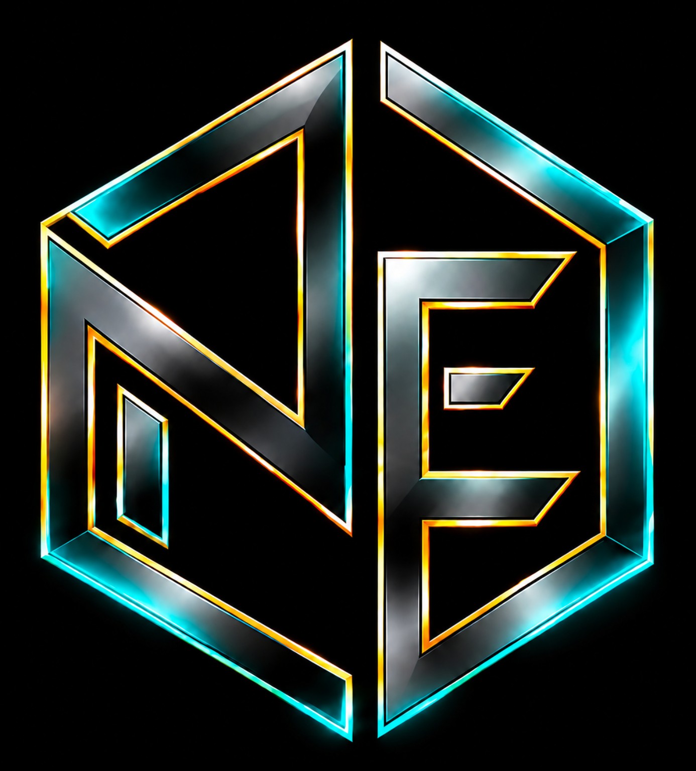 Logo hexagonal NE de NOVA ERA Producciones